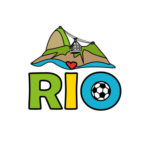 rio de janeiro 일러스트를 설탕 헤드 힐 - sugarloaf mountain stock illustrations