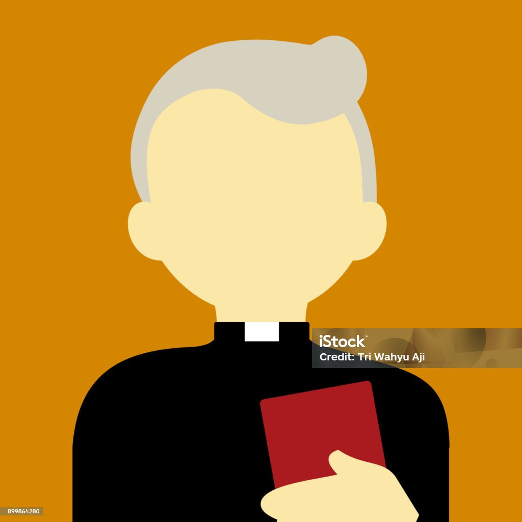 오래 된 종교 목사 사람 벡터 일러스트 그래픽 배경 색상 교회에 대한 스톡 벡터 아트 및 기타 이미지 - 교회, 디자인, 머리 -  Istock