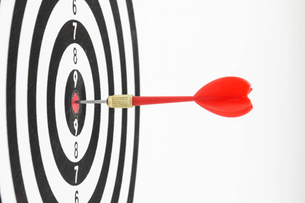 istock Close-up dart shot in the bullseye 899866150