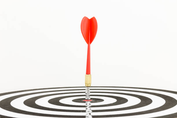 istock Close-up dart shot in the bullseye 899866202