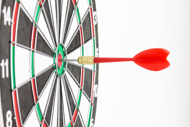 istock Close-up dart shot in the bullseye 899866214