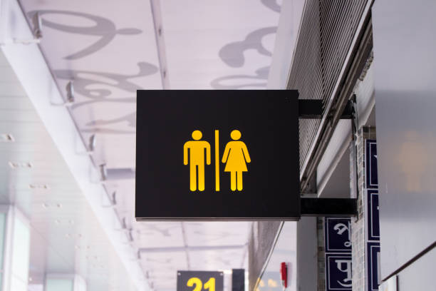 istock bathroom sign on the wall 899866462