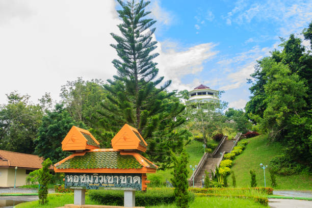 istock Khao-Khad Views Tower (translated from signboard) is another popular view point among tourists. They always make a visit to capture the impressive scenery at this tower. From this tower, tourists can enjoy the 360-degree view such as Chalong bay, Panwa ca 899869144