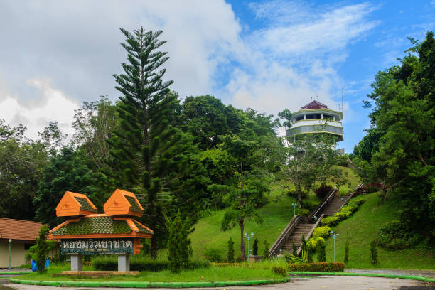 istock Khao-Khad Views Tower (translated from signboard) is another popular view point among tourists. They always make a visit to capture the impressive scenery at this tower. From this tower, tourists can enjoy the 360-degree view such as Chalong bay, Panwa ca 899877718