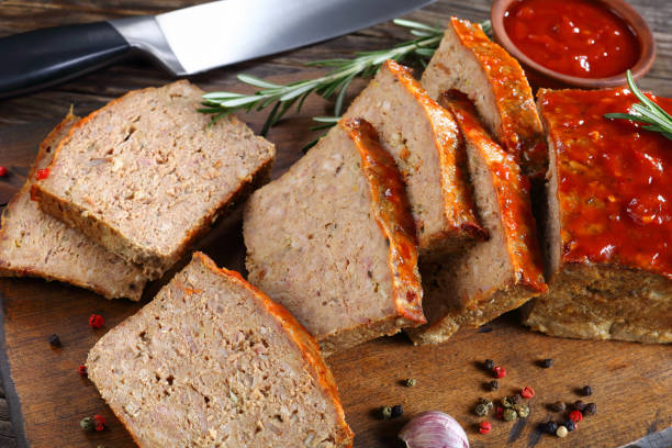 istock meatloaf cut in slices on board 899880994