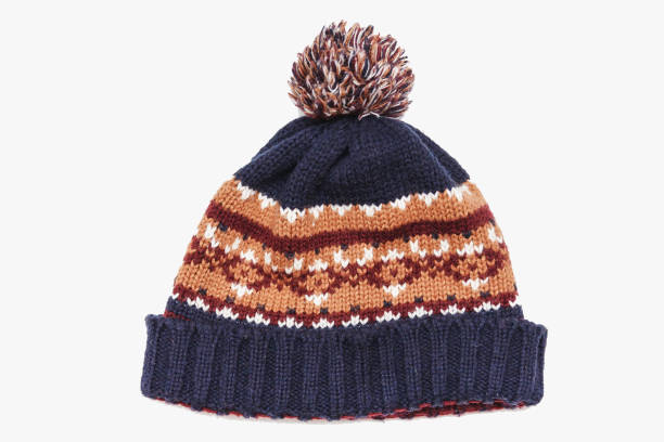istock knitted hat isolated on white background .hat with pompon 899884908