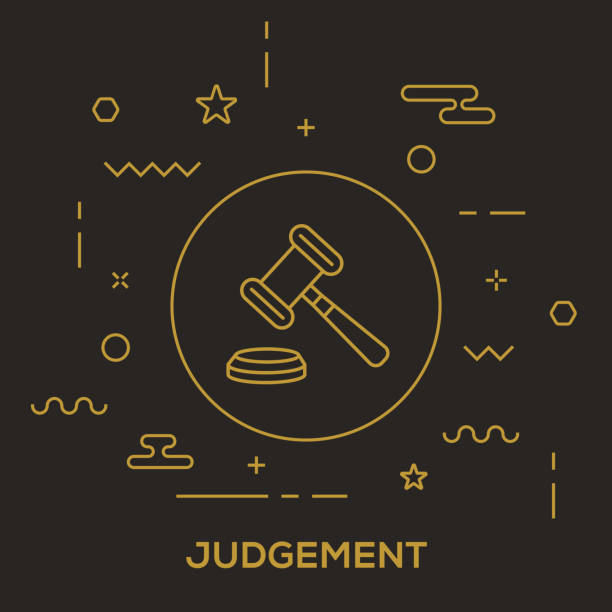 ilustrações de stock, clip art, desenhos animados e ícones de judgement concept - book backgrounds law bookshelf