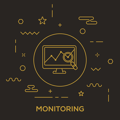 Monitorintg Monitoring Concept Stock Illustration - Download Image Now - Blank ...