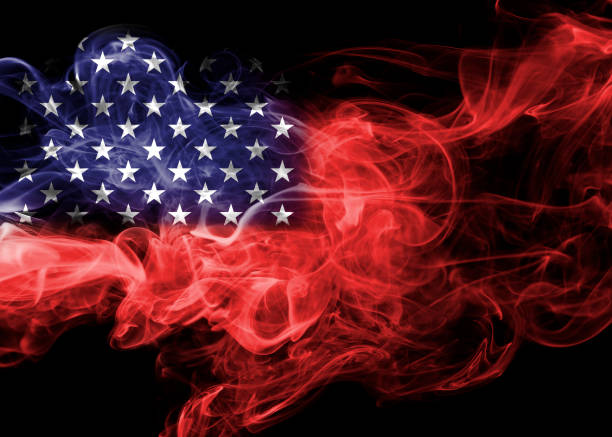 istock United States flag smoke 899889816