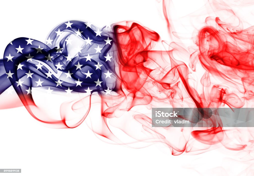 Humo de bandera de Estados Unidos - Foto de stock de Abstracto libre de derechos