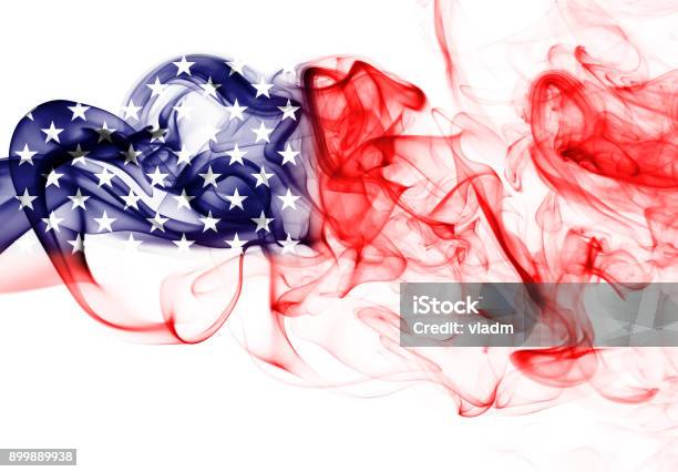 Humo De Bandera De Estados Unidos Foto de stock y más banco de imágenes de Abstracto - Abstracto, Antigua Yugoslavia, Arte