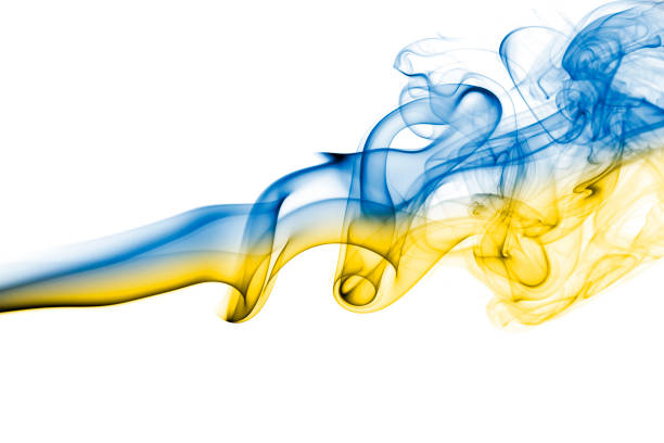 istock Ukraine national smoke flag 899893214