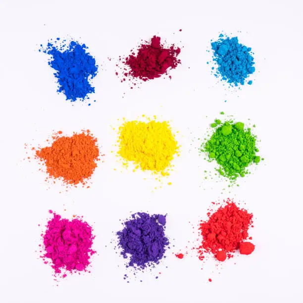 composition of natural multicolor pigment powder