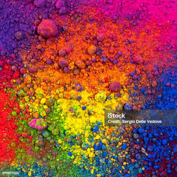 Natural Colored Pigments In Powder Form Stock Photo - Download Image Now - Powder Paint, Multi Colored, Colors