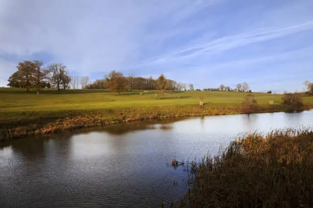 river avon warwickshire england scenic autumn landscape,midlands