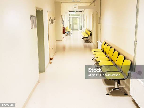 Empty Seats In A Hospital Stock Photo - Download Image Now - Accidents and Disasters, Alley, Anger