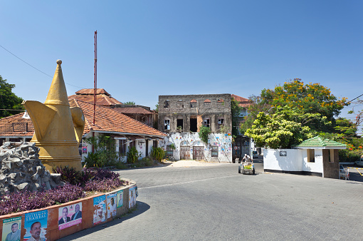Mombasa, Kenya - February 18: Square between the old town and the historic Fort Jesus in Mombasa, Kenya on February 18, 2013