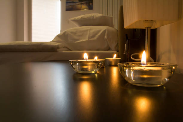 Cosy bedroom in luxury apartment