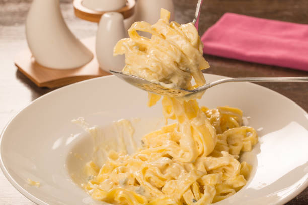istock Four cheese pasta close up 899913820