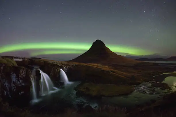 Photo of Aurora Borealis at Kirkjufell in Iceland