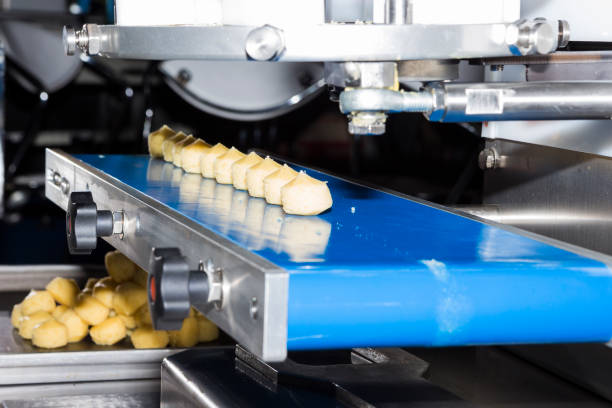 istock food in conveyor of machine 899922754