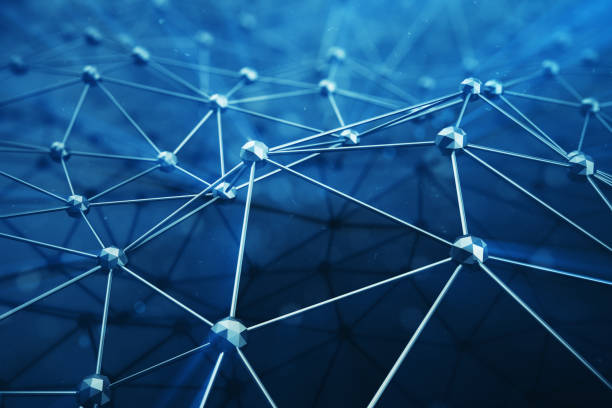 istock 3D illustration Abstract bacgkround connection dots and lines of technology. Connection structure. Science background. Futuristic polygonal background. 899927056