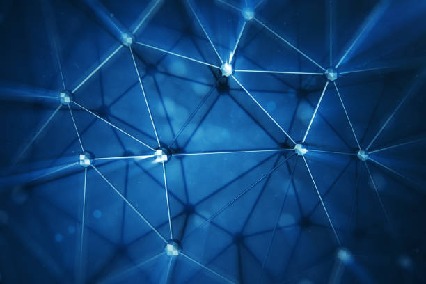 istock 3D illustration Abstract bacgkround connection dots and lines of technology. Connection structure. Science background. Futuristic polygonal background. 899927110