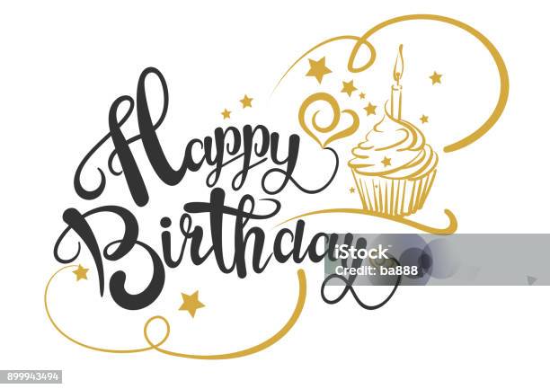 Happy Birthday Card Vector Stock Illustration - Download Image Now - Birthday, Birthday Card, Birthday Cake