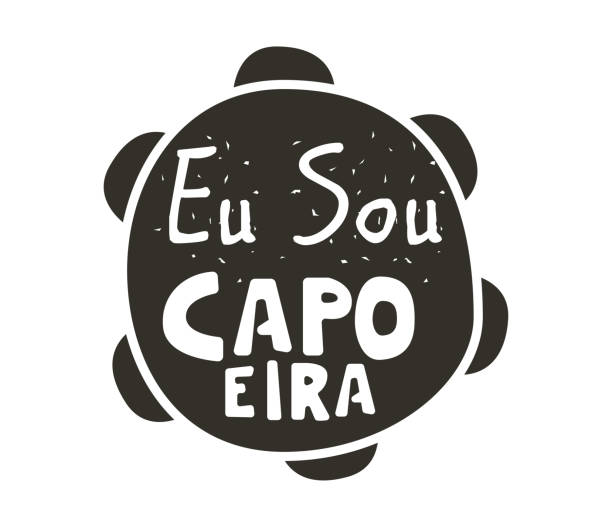 ilustrações, clipart, desenhos animados e ícones de cartaz de música de capoeira - latin motto