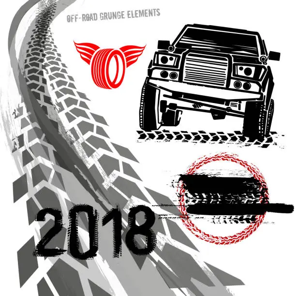 Vector illustration of Off Road Set