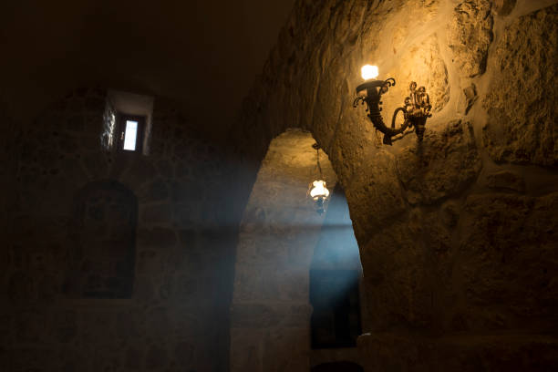 istock Morning sunbeam at Mor Gabriel monastery in Turkey 899958926