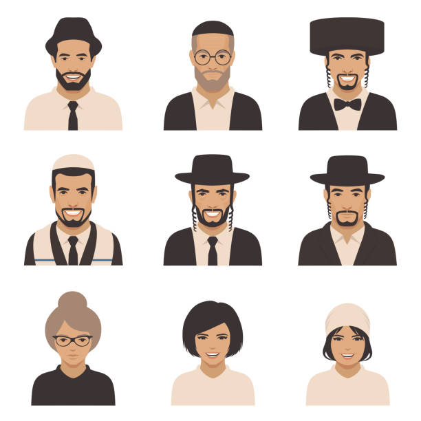 ilustrações, clipart, desenhos animados e ícones de povo judeu - yarmulke