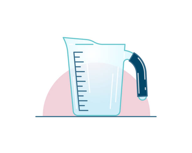 измерение чашки, векторной иллюстрации - measuring cup stock illustrations