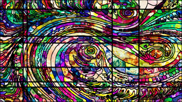 ilustrações, clipart, desenhos animados e ícones de morte de vidro com chumbo - mosaic glass tile modern art