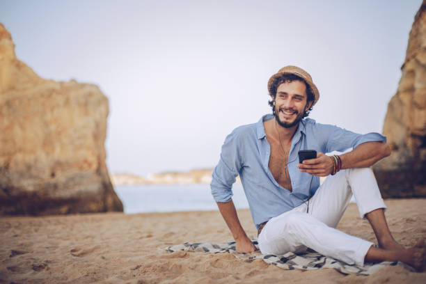 Enjoying music at the beach