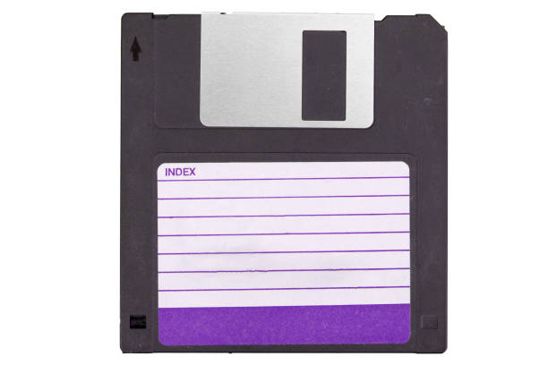 istock Front of an old magnetic disket on white background 899972166