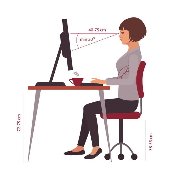 박테리아와 미생물을 현미경으로 - posture stock illustrations