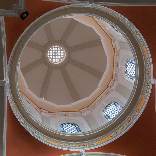 istock Interior view of the dome in the Comala's church. 900012796