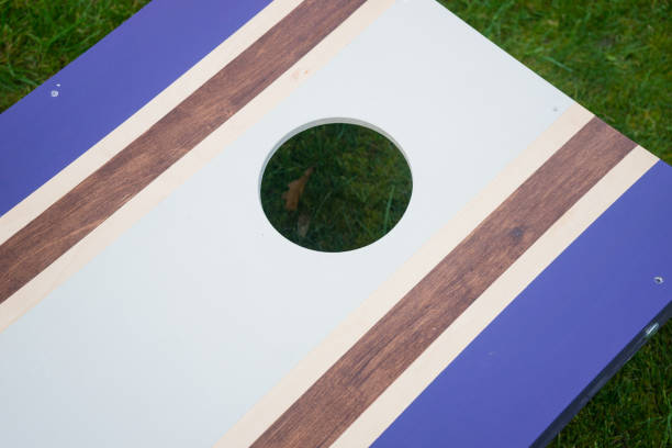 istock Purple Cornhole Bean Bag Toss Game 900024424