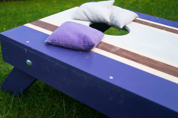 istock Purple Cornhole Bean Bag Toss Game 900024806