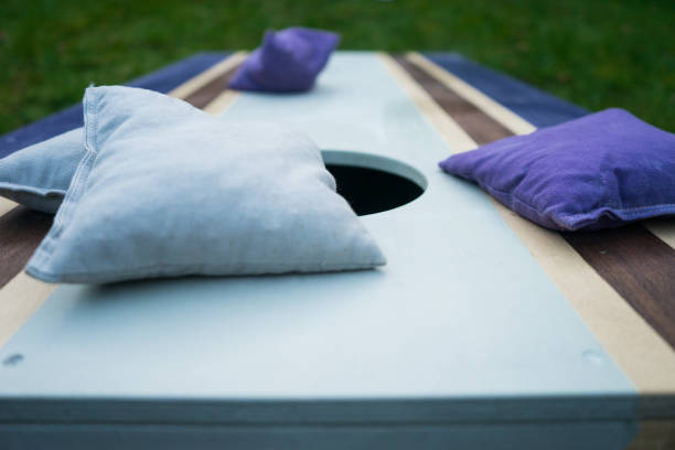 Purple Cornhole Bean Bag Toss Game