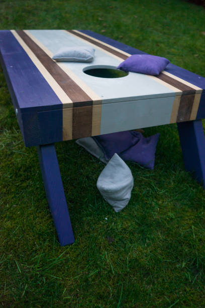 istock Purple Cornhole Bean Bag Toss Game 900024900