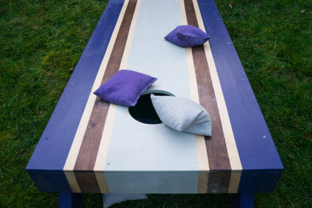 istock Purple Cornhole Bean Bag Toss Game 900024910