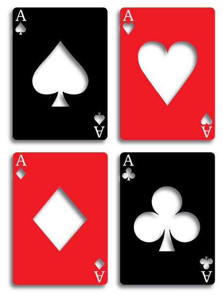 schwarze und rote asse - ace of spades illustrations stock-grafiken, -clipart, -cartoons und -symbole