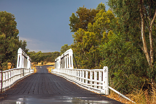 Rawsonville Bridge over the Macquarie River near Dubbo Australia