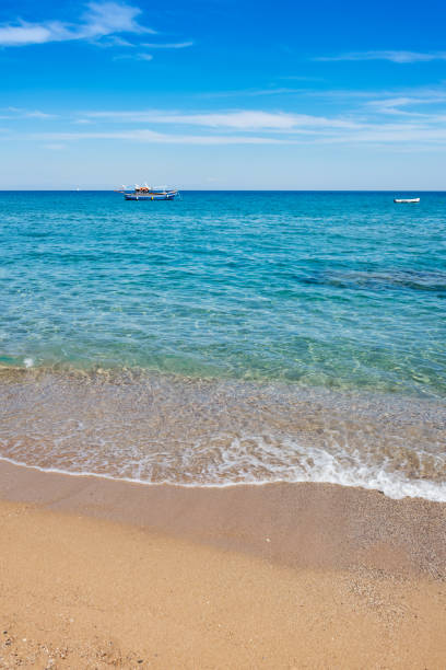 istock Boat on sea, Stegna beach (RHODES, GREECE) 900071444
