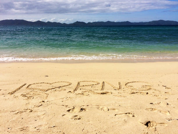 istock Sand writing, Doini Island, Papua New Guinea 900082346