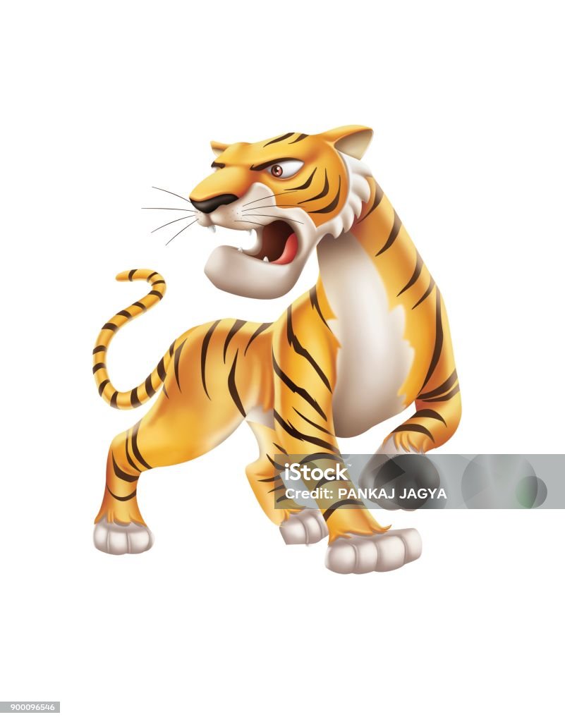 Tiger Stock Illustration - Download Image Now - Animal, Art, Cape - Garment  - iStock
