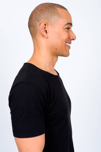 istock Portrait Of Handsome Bald Man Against White Background 900100762