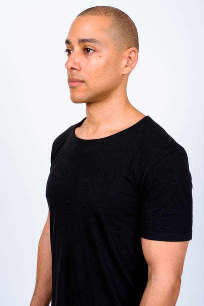 istock Portrait Of Handsome Bald Man Against White Background 900100840